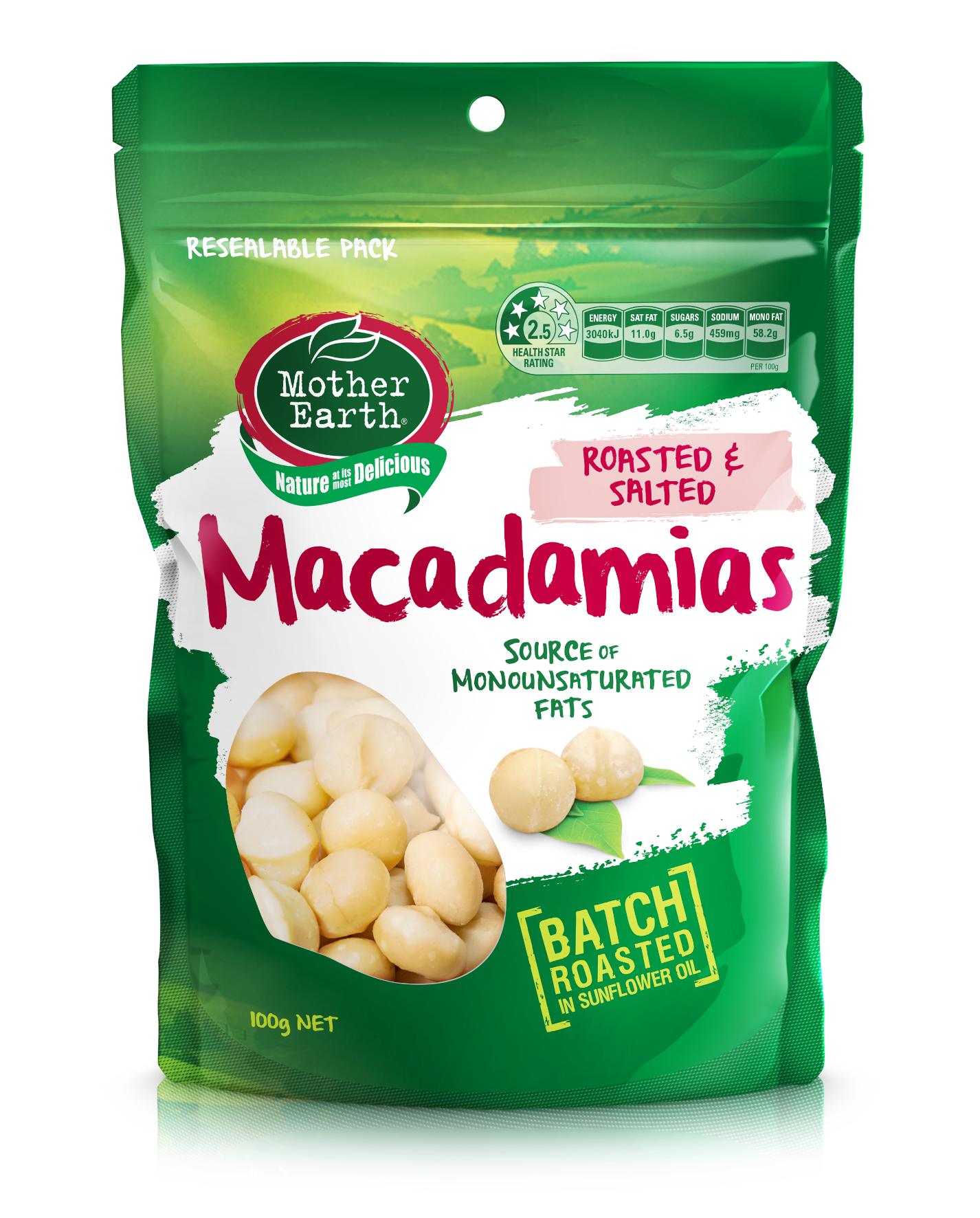 Roasted And Salted Macadamias 100g 5813